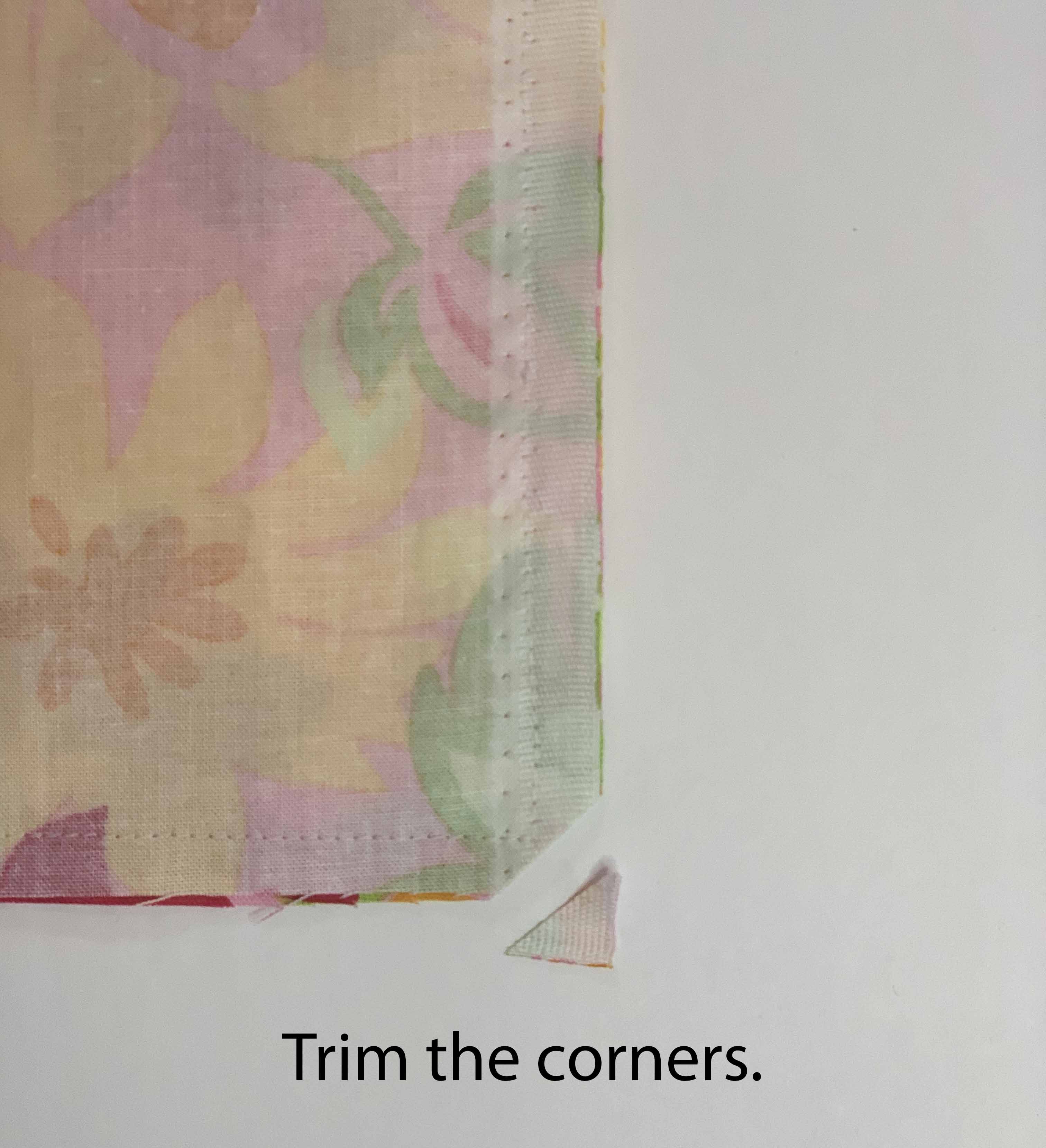 Trim the Corners of Bib